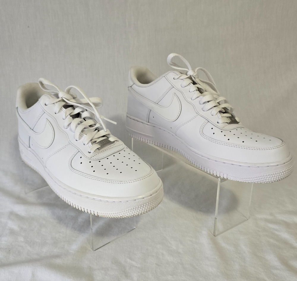 Nike Air Force 1 '07 Sneakers Men's 11.5 Triple White CW2288 EUC